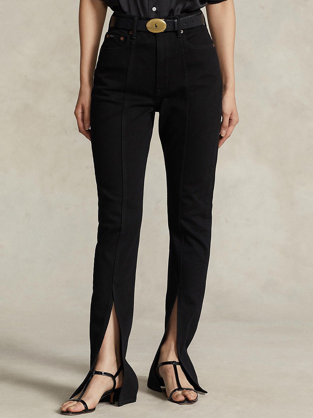 

Polo Ralph Lauren Cotton Straight Fit Vented-Hem Jeans, Black