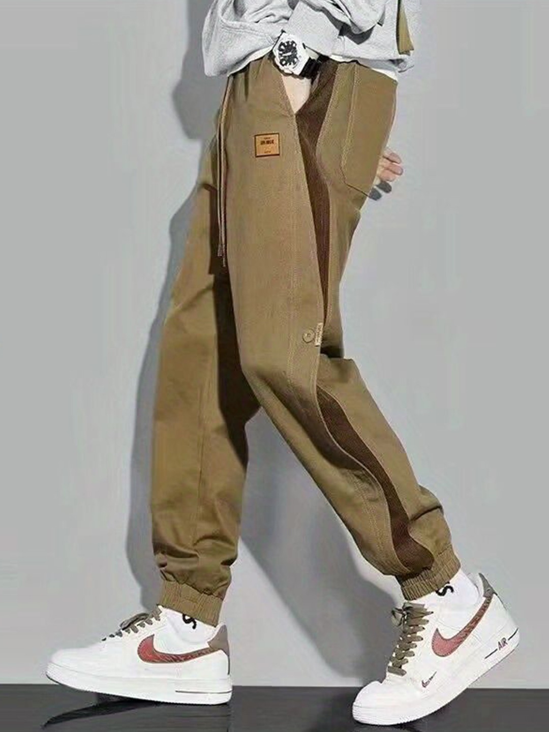 

StyleCast Men Mid Rise Joggers, Brown