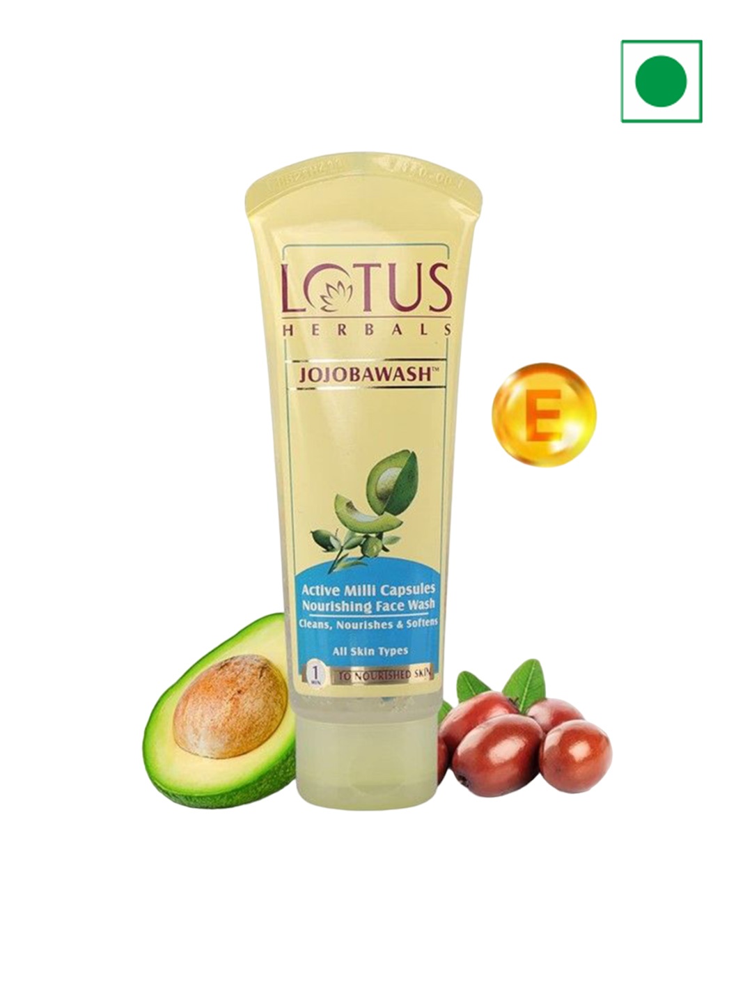 

Lotus Herbals Set Of 3 Jojobawash Active Milli Capsules Nourishing Face Wash-120ml Each, Cream