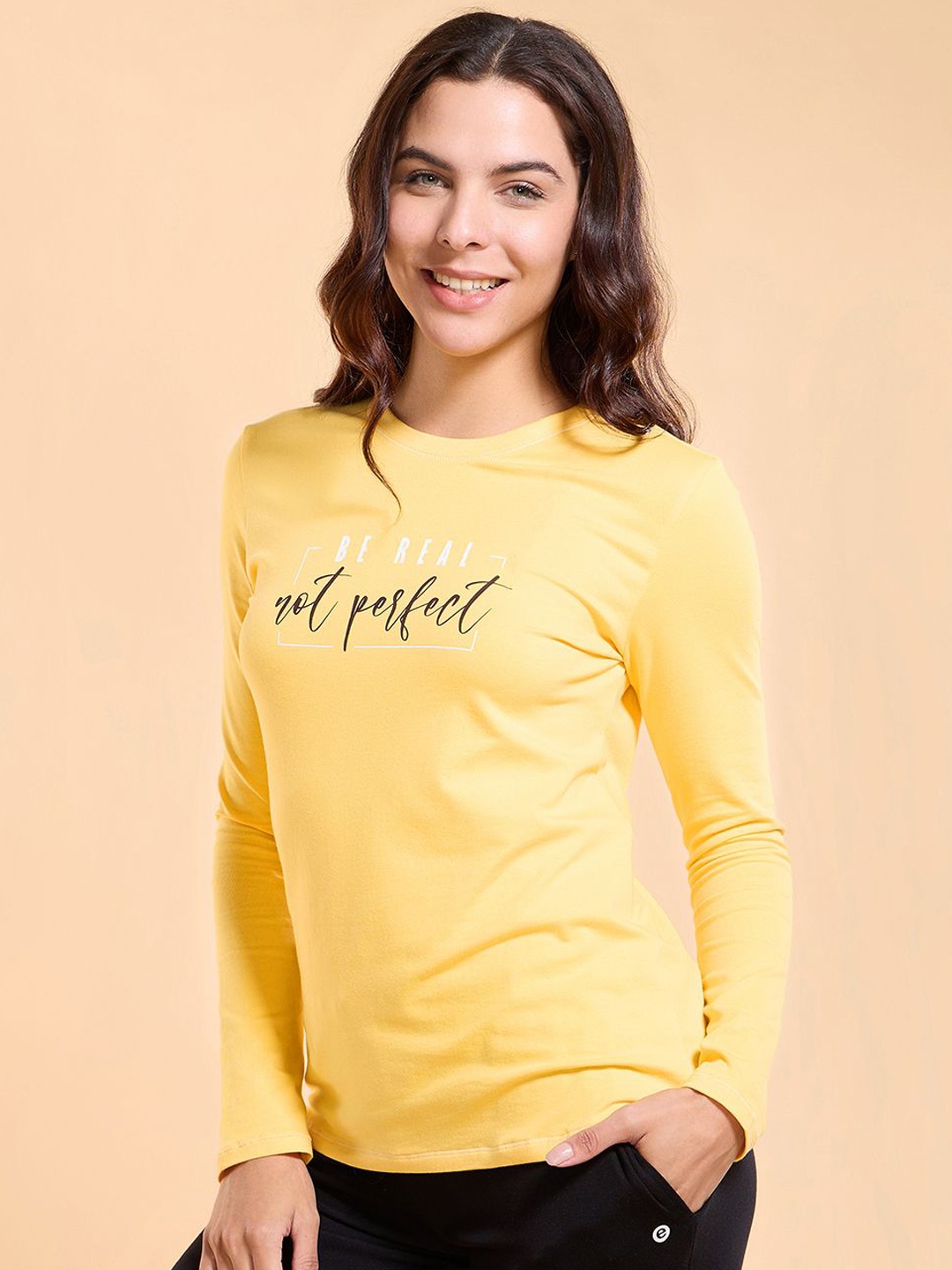 

Enamor Graphic Printed Lounge Tshirts, Yellow