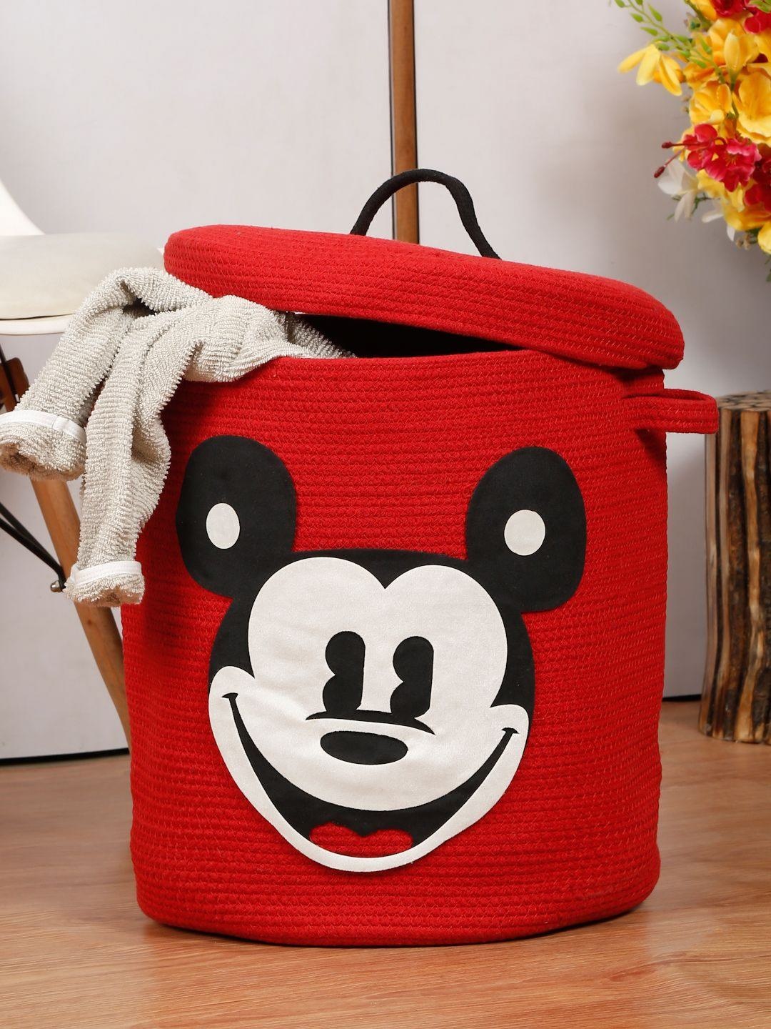 

HOSTA HOMES Red Cartoon Face Printed Cotton Laundry Bag