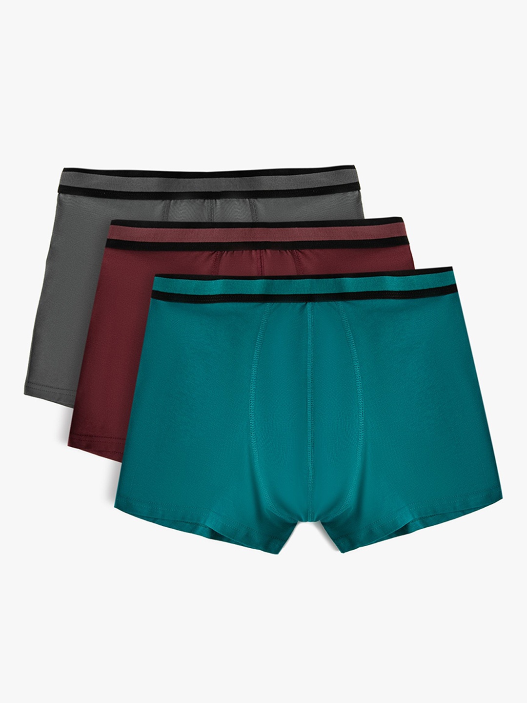 

Koton Pack Of 3 Cotton Trunks 8684287566071-941, Grey
