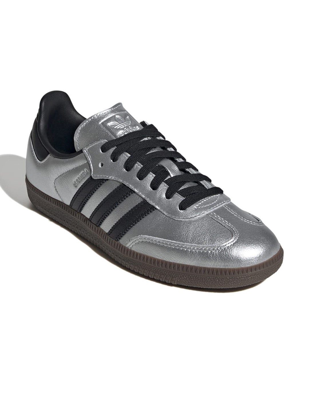 

ADIDAS Originals SAMBA OG W Women Striped Leather Sneakers, Silver