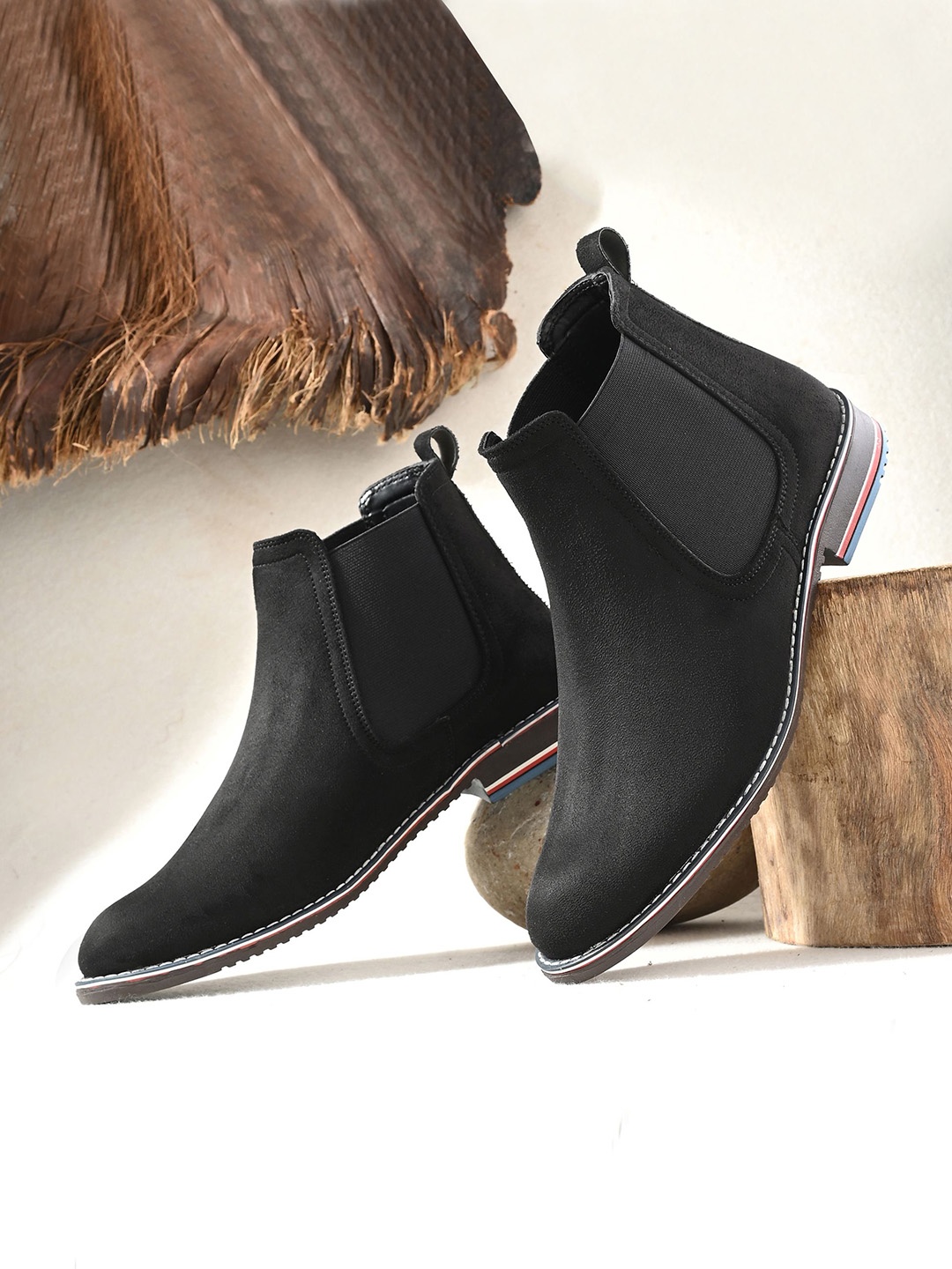 

Layasa Men Casual Chelsea Boots, Black