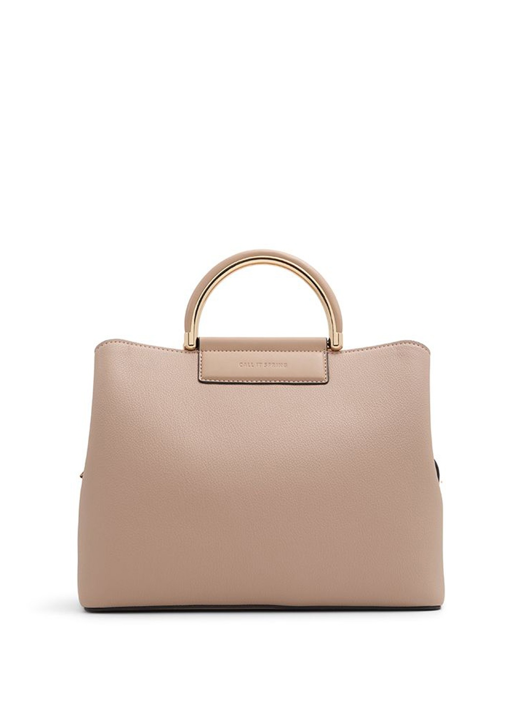 

ALDO Textured PU Structured Handheld Bag with Tasselled, Beige