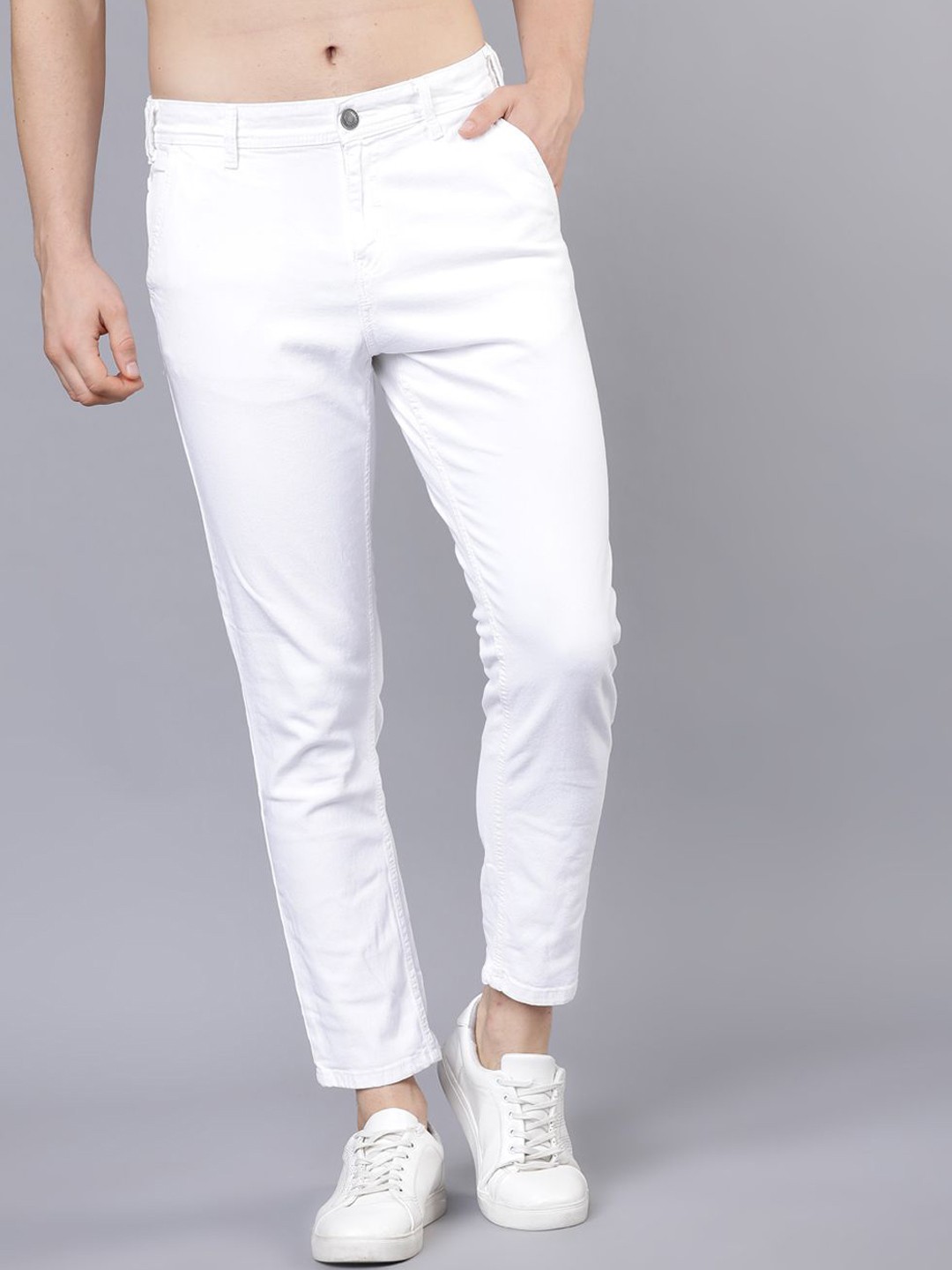 

HIGHLANDER Men Slim Fit Stretchable Jeans, White