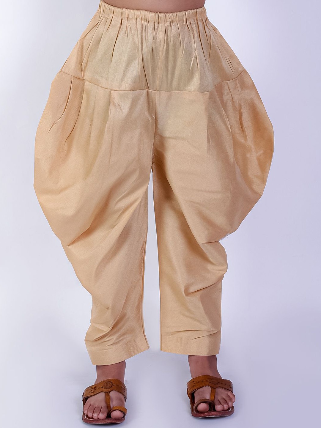 

BownBee Boys Slip-On Mid-Rise Pleated Jodhpuris Trousers, Beige