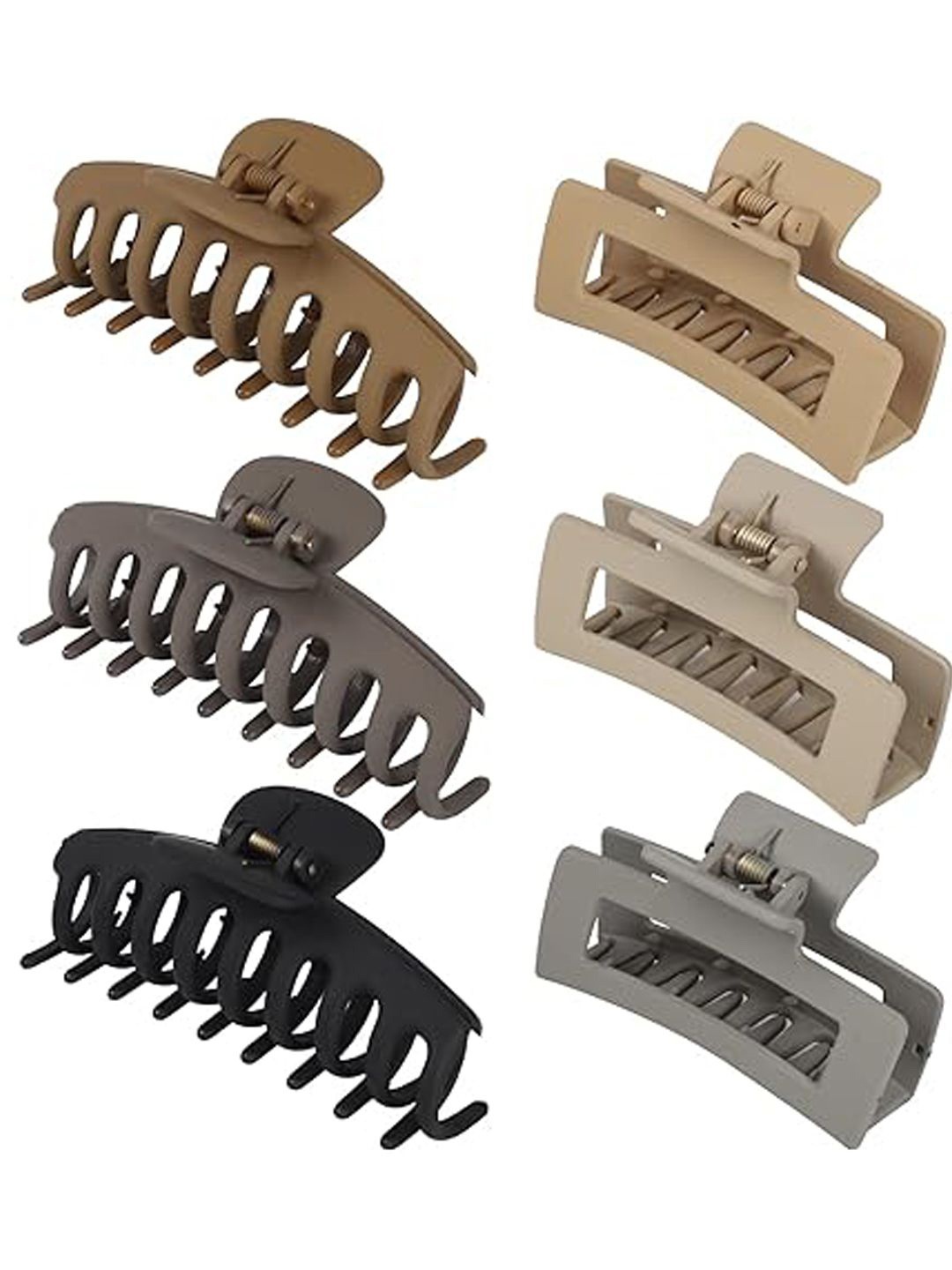 

Softwrap Women 6 Pieces Claw Clips, Black