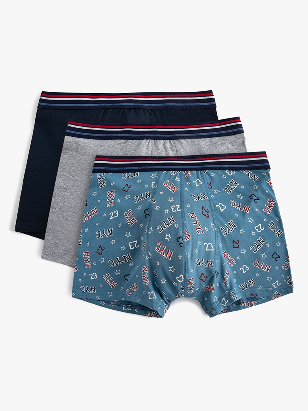 

Koton Pack Of 3 Trunks 8684288212076-709, Navy blue