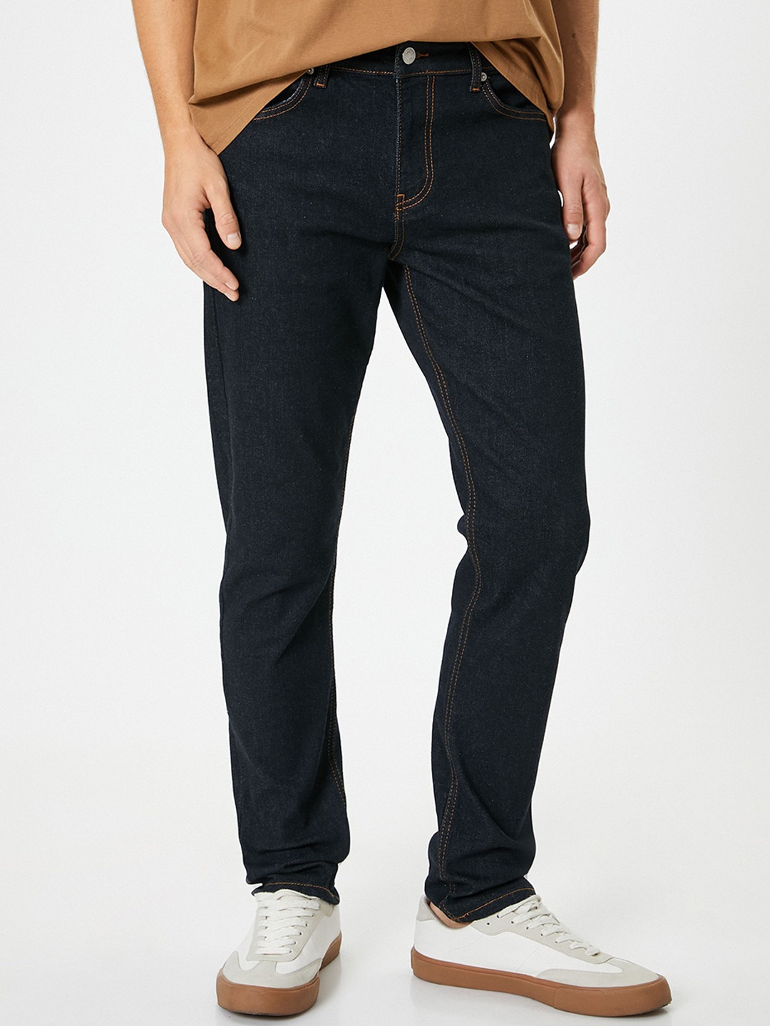 

Koton Men Slim Fit Mid Rise Trousers, Blue