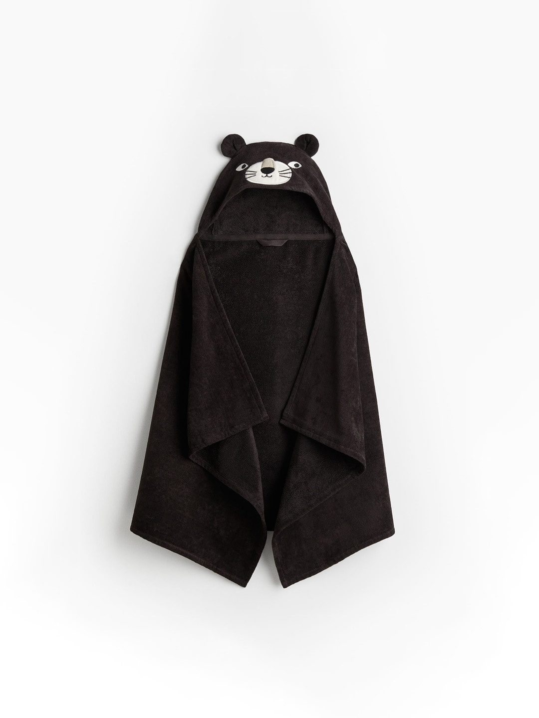 

H&M Boys Hooded Bath Towel, Black