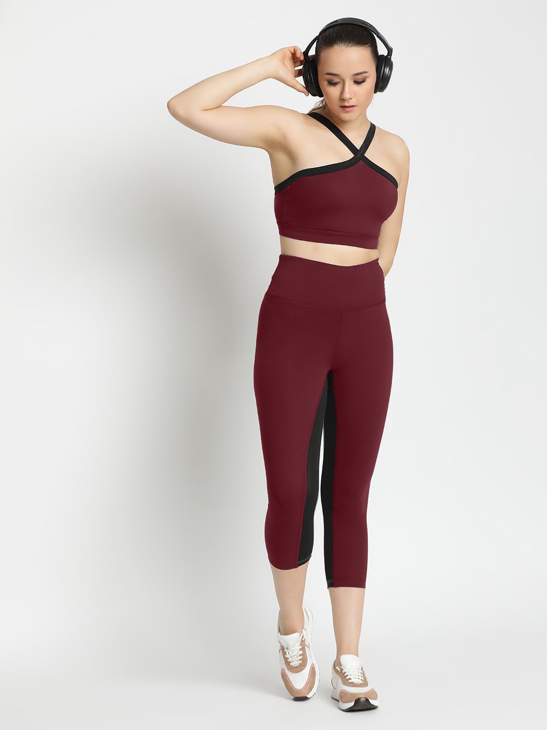 

Wearjukebox Bra Medium Coverage, Maroon