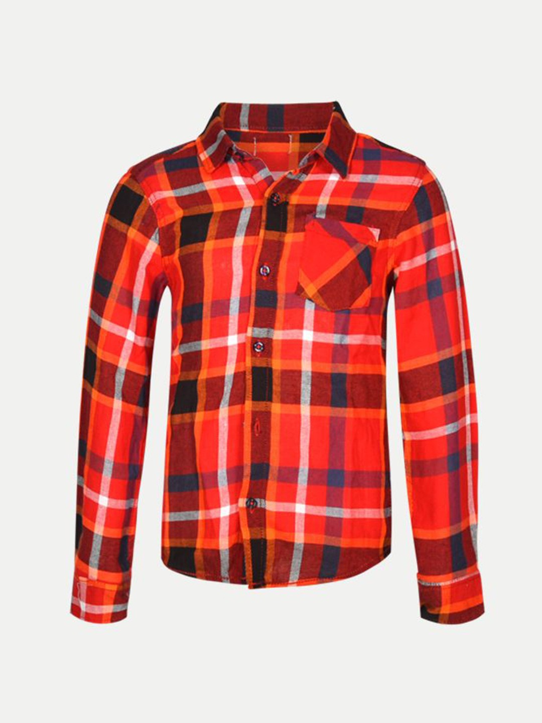 

BAESD Boys Tartan Checks Opaque Checked Casual Shirt, Red