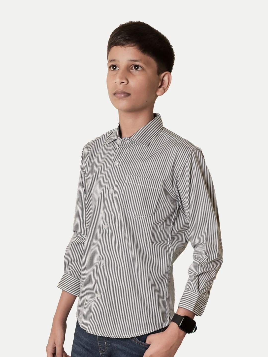 

BAESD Boys Opaque Casual Shirt, Black