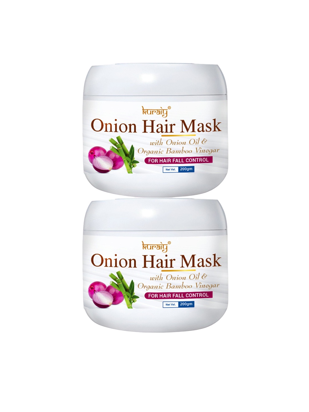 

KURAIY Set Of 2 Onion Hair Mask- 200g Each, White