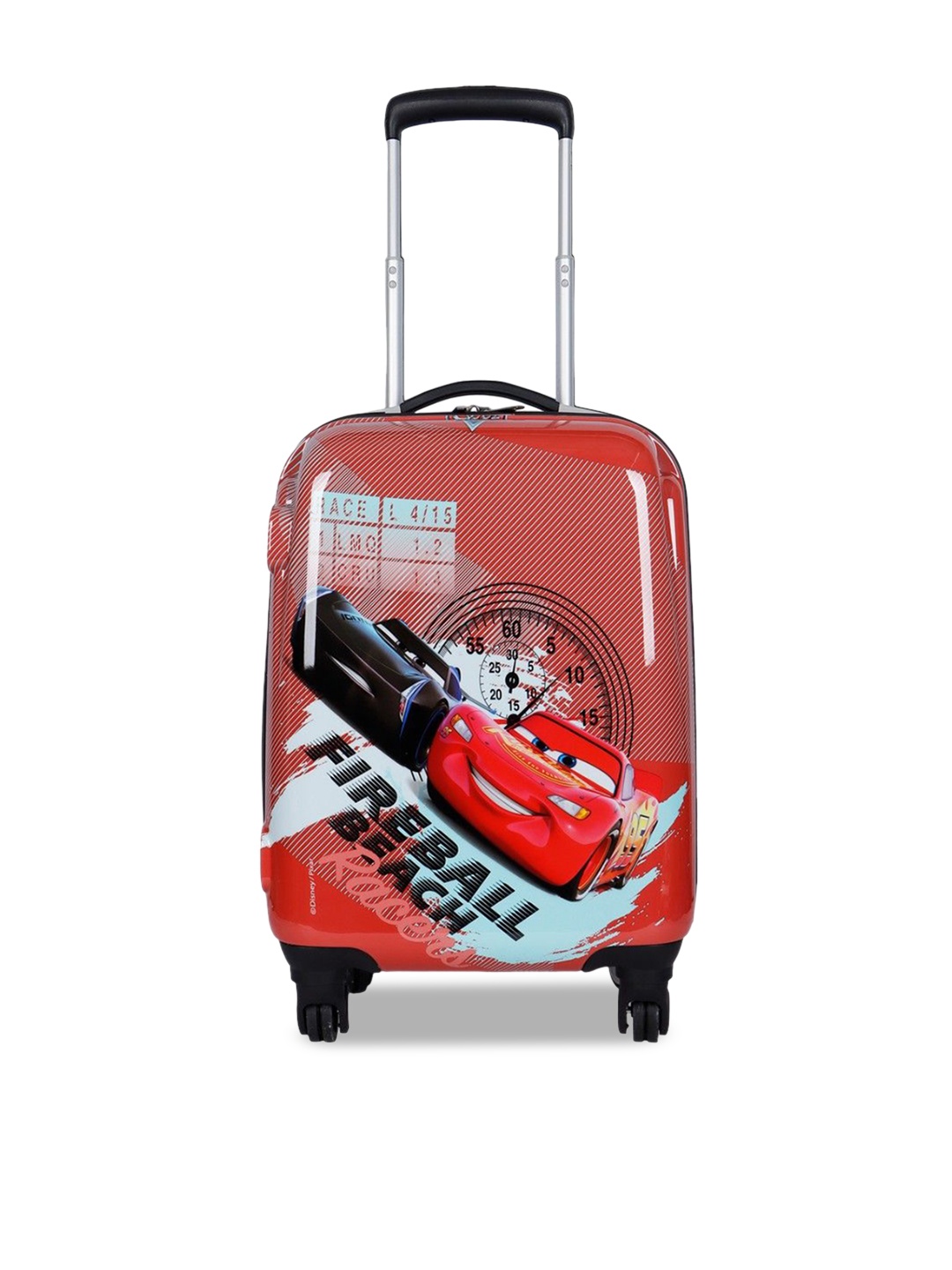 

Priority Disney Cars Printed Hard-Sided Trolley Suitcase, Red