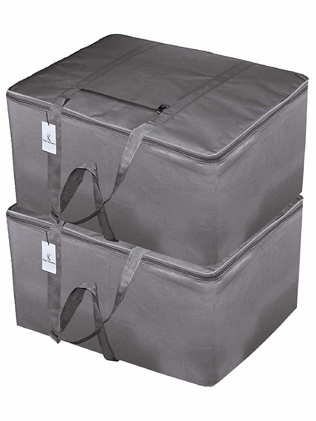 

Kuber Industries Grey 2 Pieces Underbed Drawer Organisers
