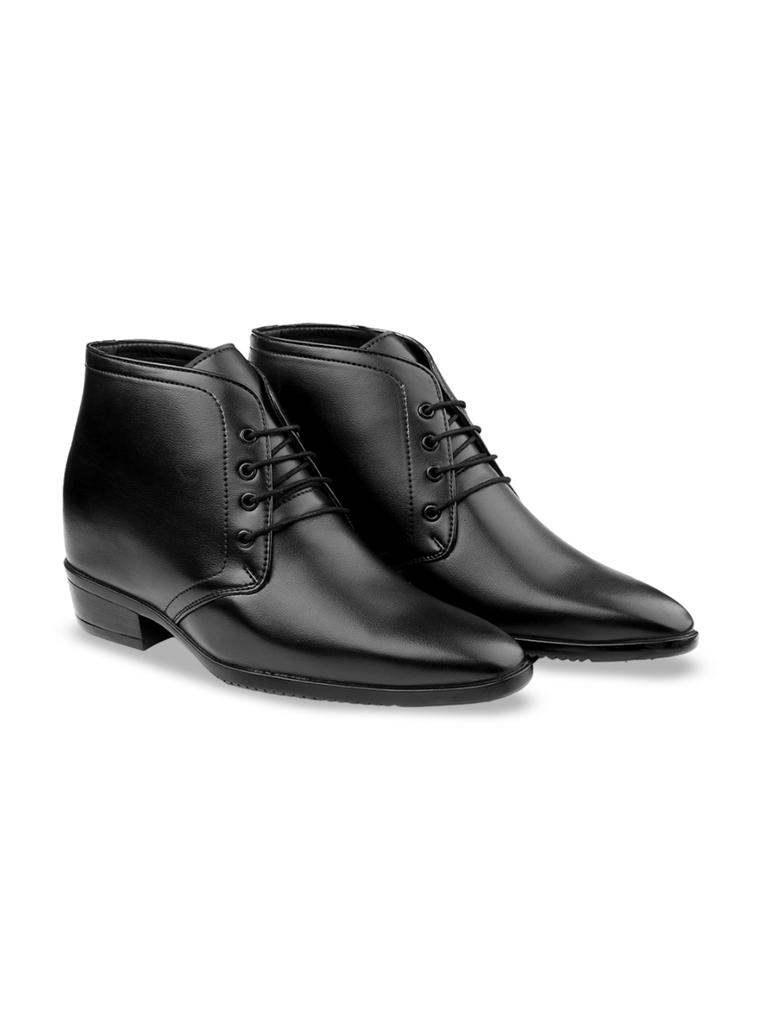 

Bxxy Men Hidden Elevator Formal Lace-up Regular Boots, Black