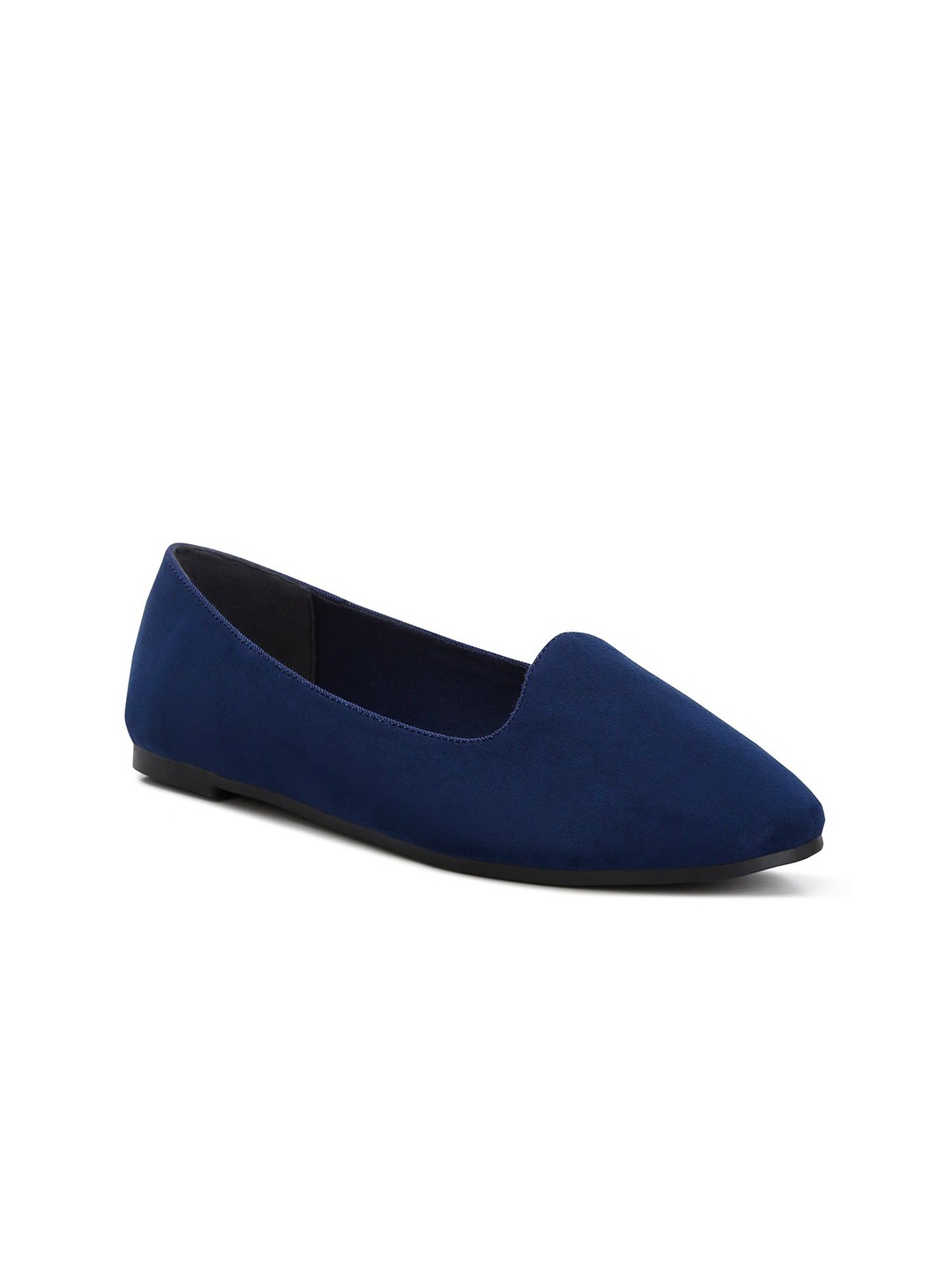 

London Rag Women Suede Ballerinas Flats, Navy blue