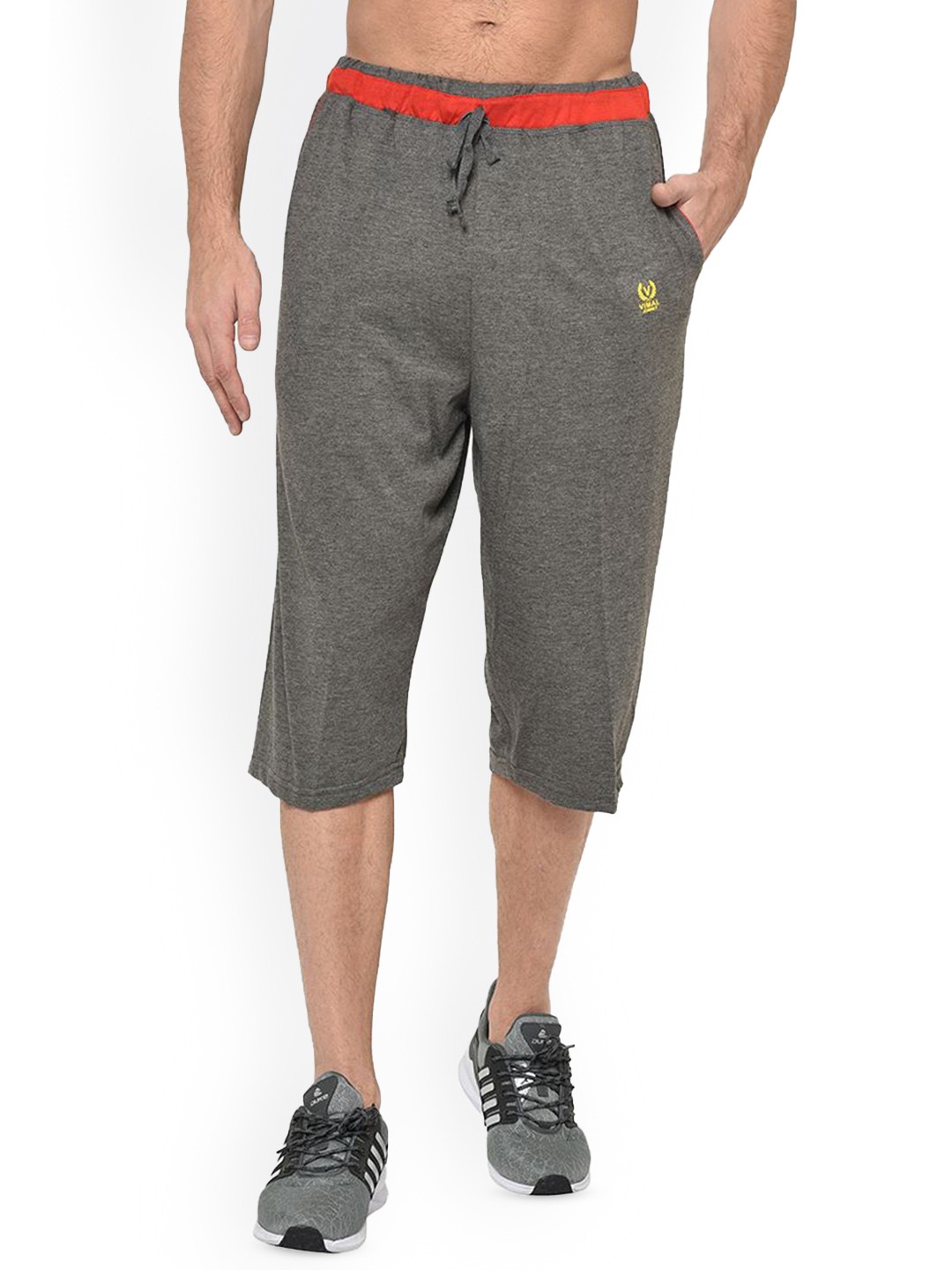 

MACK JONNEY Men Mid-Rise Running Shorts, Grey
