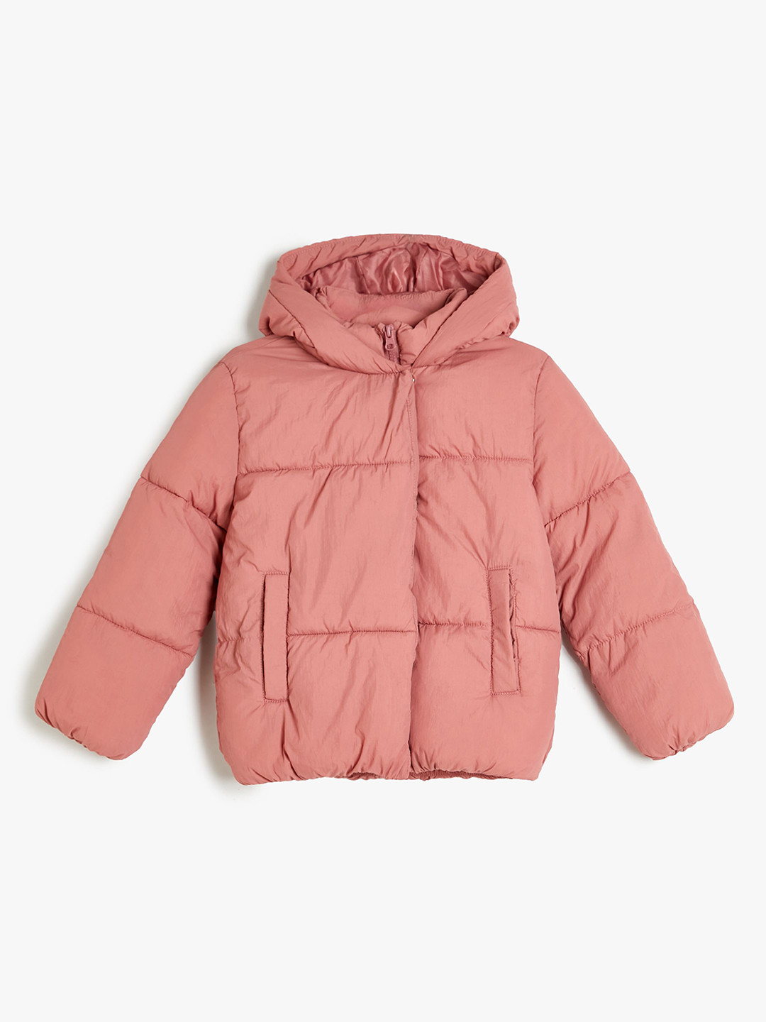 

Koton Girls Hooded Puffer Jacket, Pink