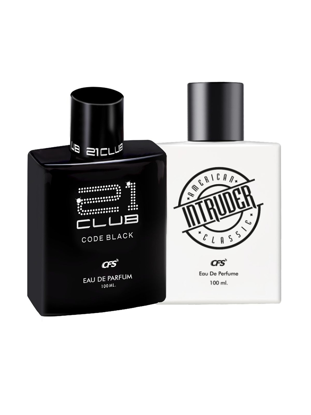 

CFS 21 Set Of 2 Club & Intruder Long Laster EDP- 100ml Each, Black