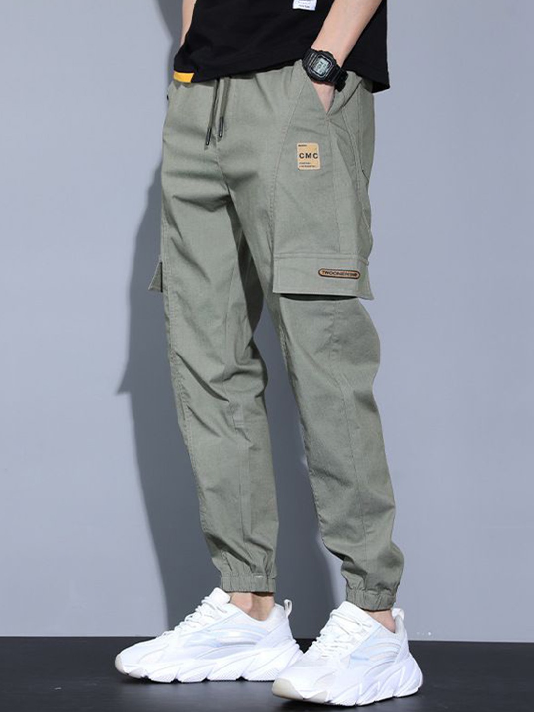 

StyleCast Men Mid-Rise Joggers, Grey