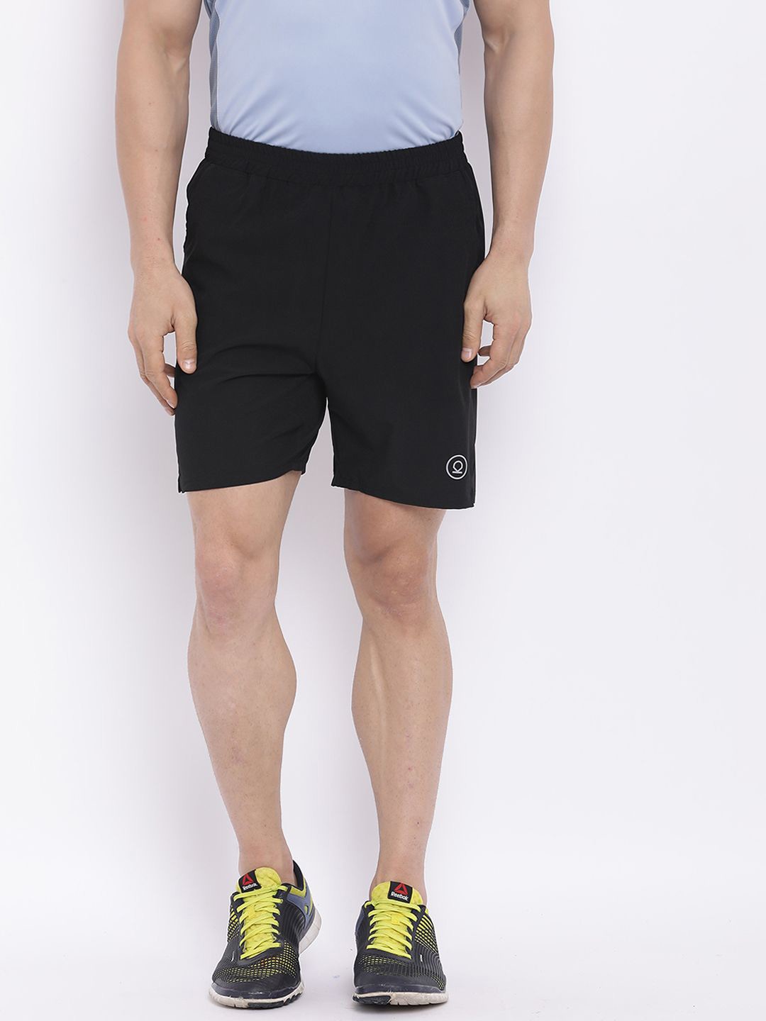 

CHKOKKO Men Mid-Rise Training or Gym Sports Shorts, Black