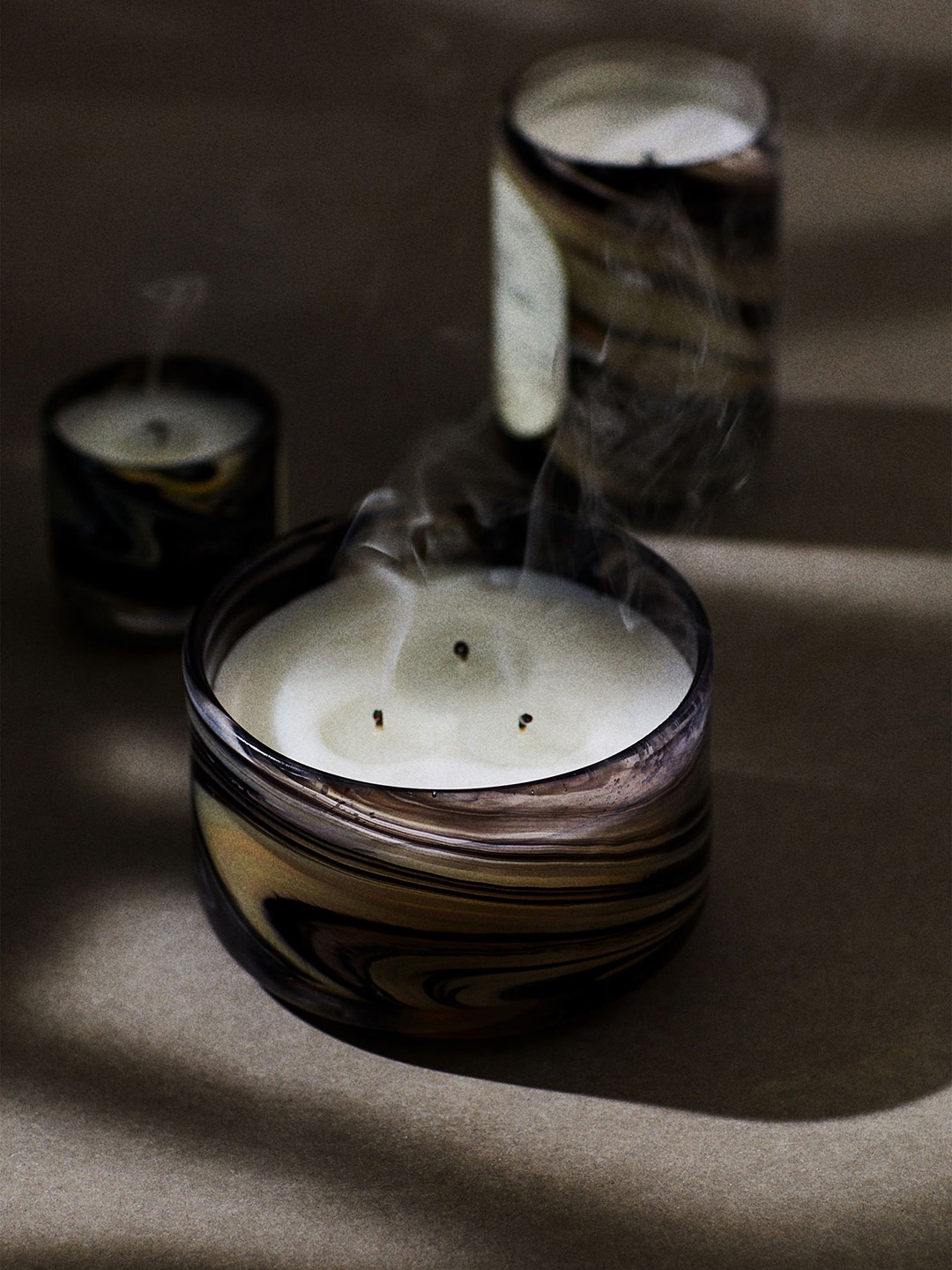 

H&M Black Large Scented Candle In Glass Holder