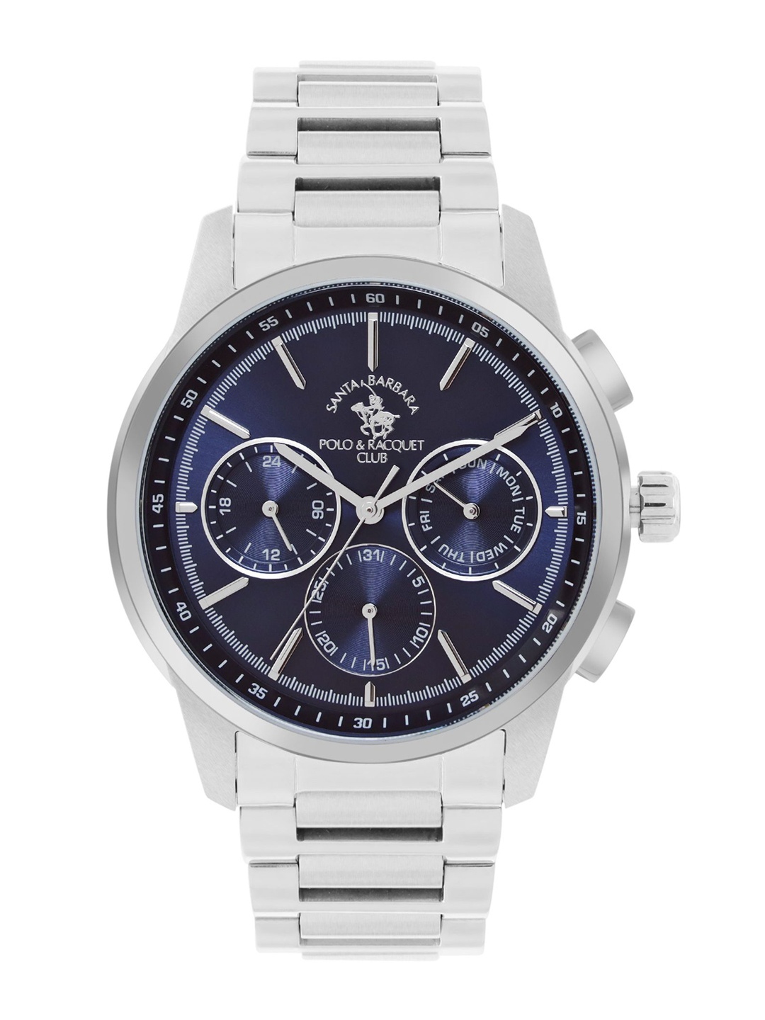 

SANTA BARBARA POLO & RACQUET CLUB Men Blue Dial Chronograph Watch - SB.1.10512-3, Silver