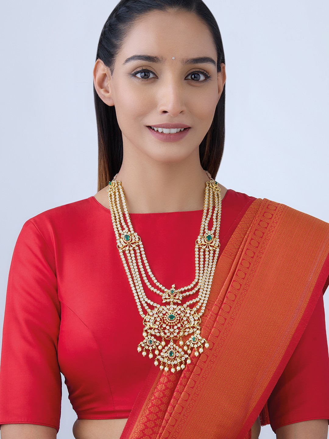 

Kushal's Fashion Jewellery Silver Gold-Plated Necklace