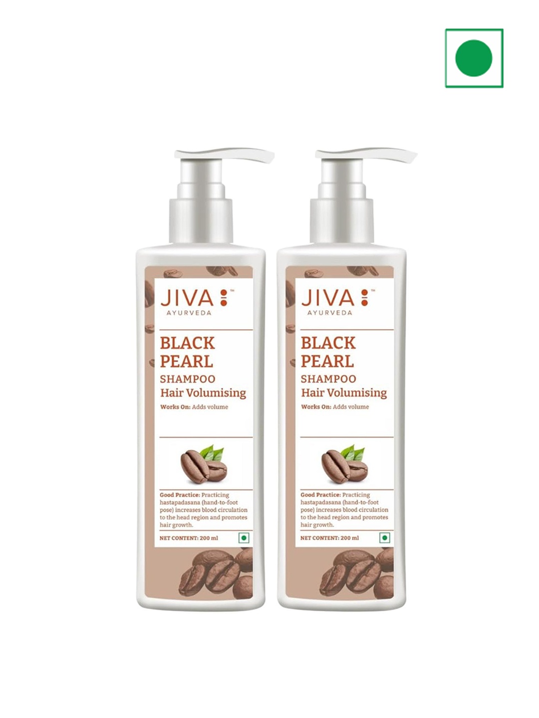 

Jiva Set Of 2 Volumizing & Nourishing Herbal Shampoo- 200 ml Each, White