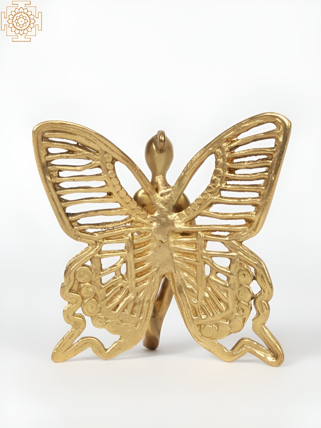 

Exotic India Gold-Toned Textured Figurine Brass Showpiece