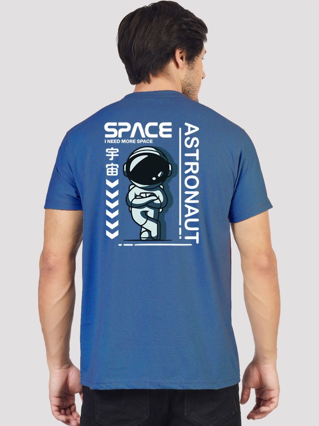 

Greylongg Men Applique T-shirt, Blue
