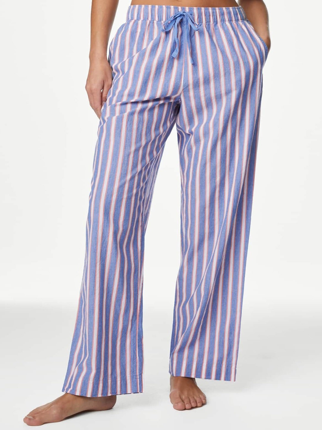 

Marks & Spencer Striped Lounge Pants, Blue