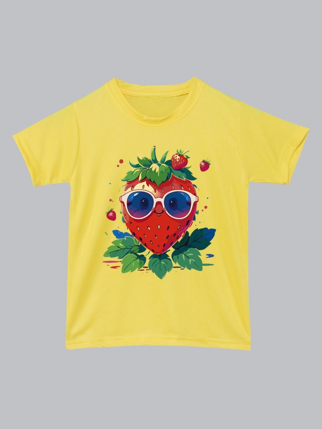 

BAESD Unisex Kids Graphic Printed Round Neck T-Shirt, Yellow