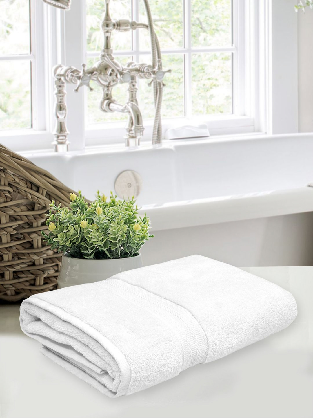 

Home Fresh White 1 Cotton 600 GSM Bath Towel