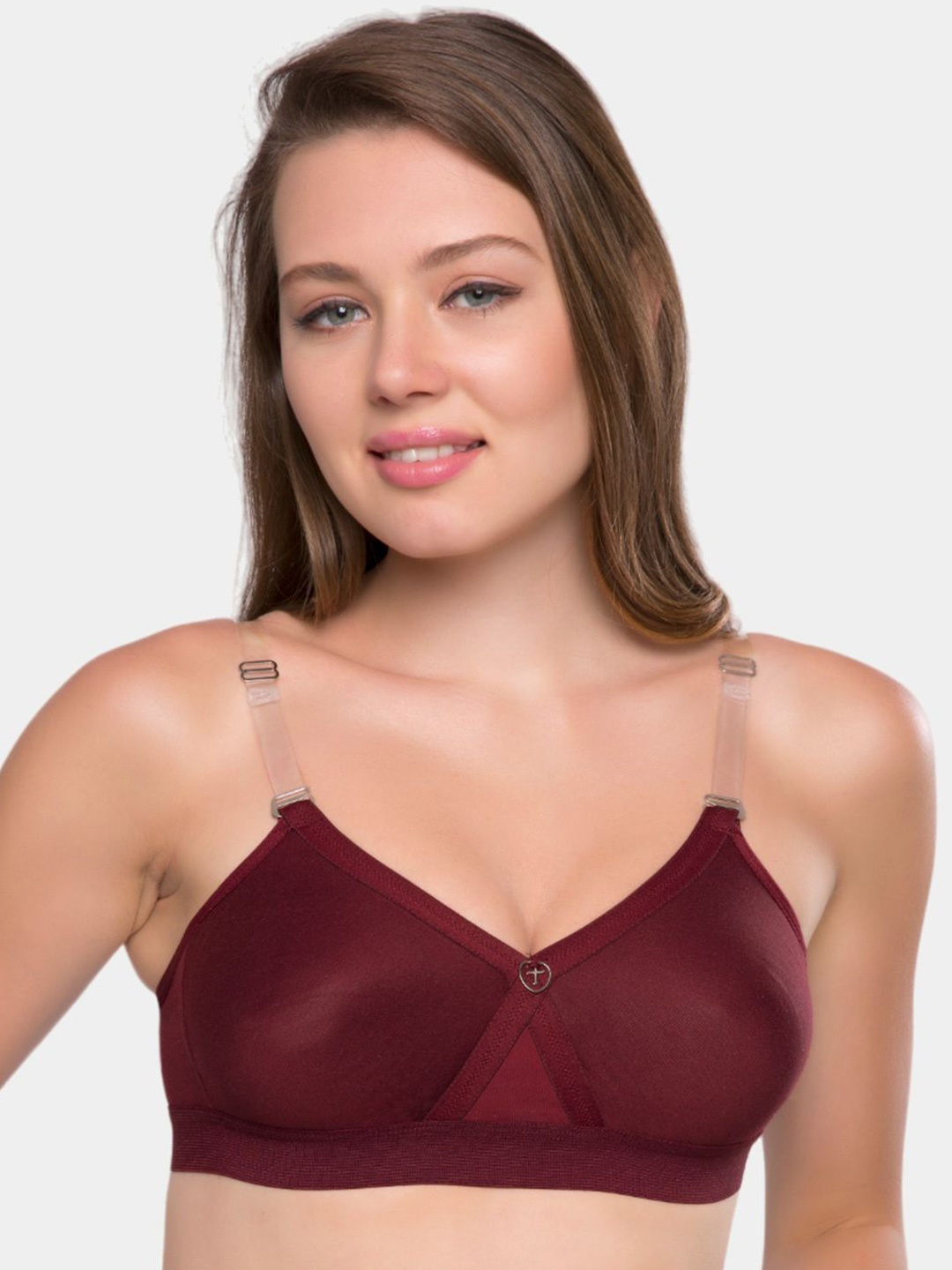 

Trylo ALPA Strapless Hosiery Cotton Non-Padded Non-Wired Seamless Molded T-Shirt Bra, Maroon