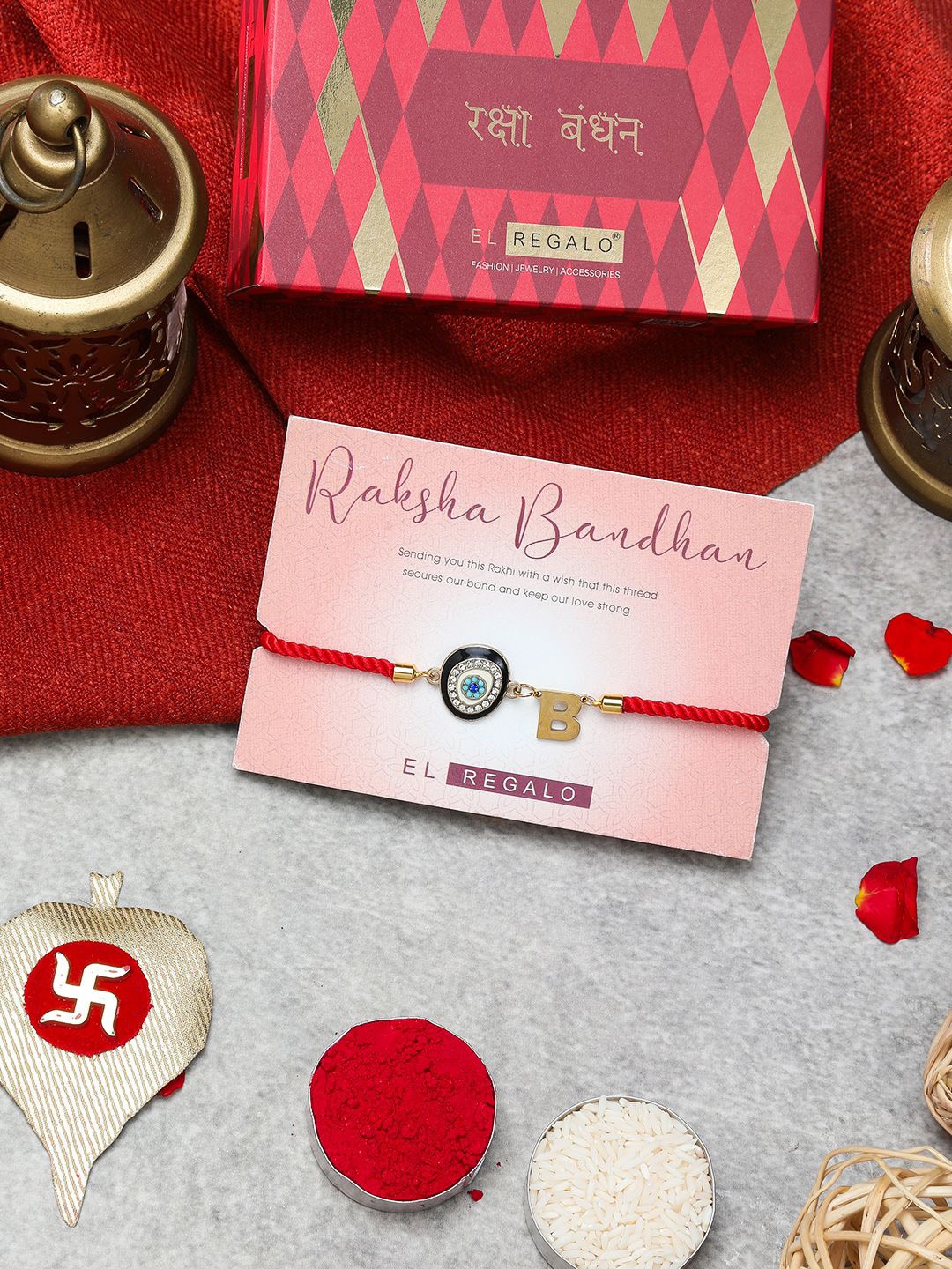 

EL REGALO Thread Rakhi, Red