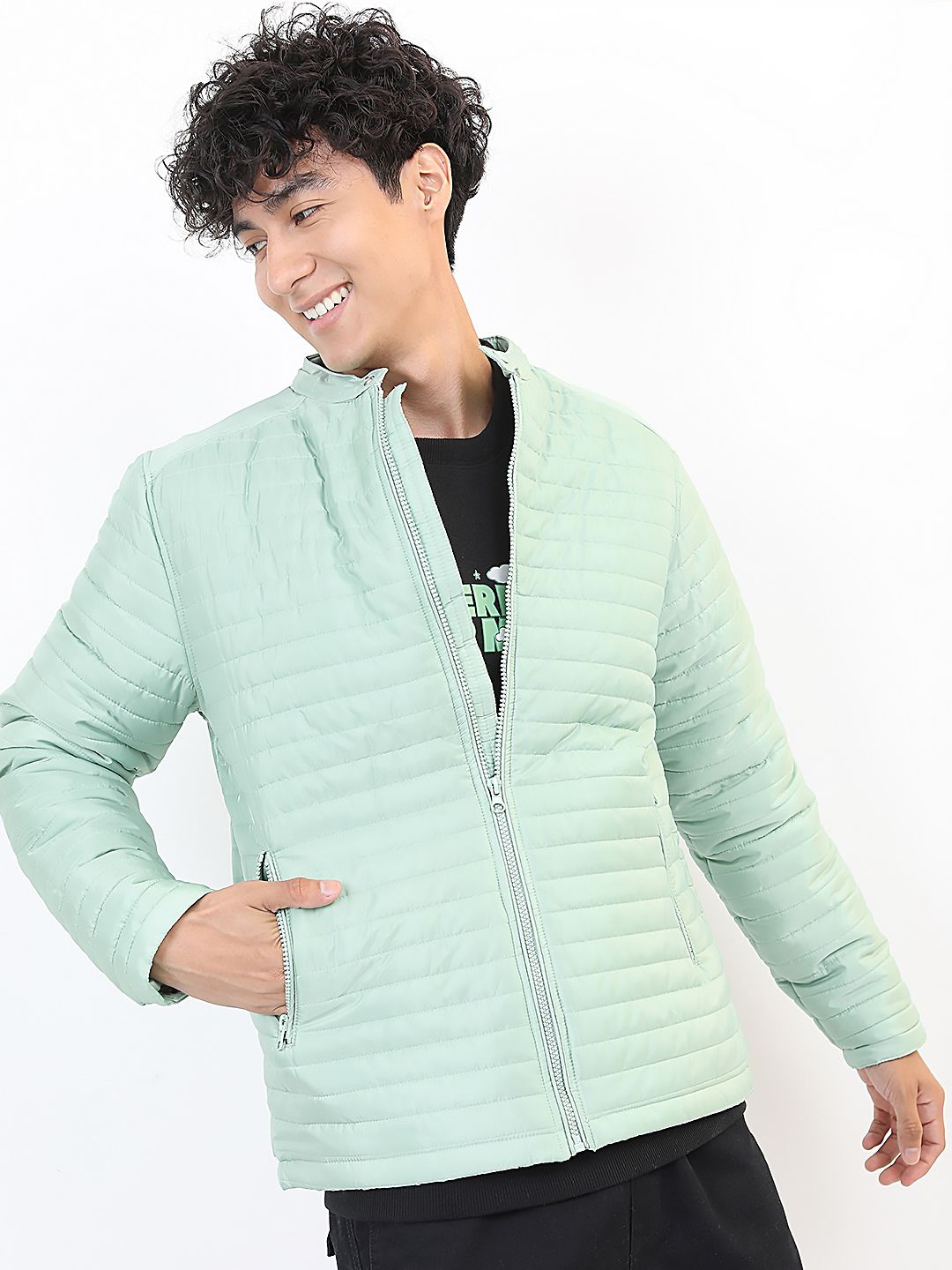 

HIGHLANDER Men Quilted Jacket, Green