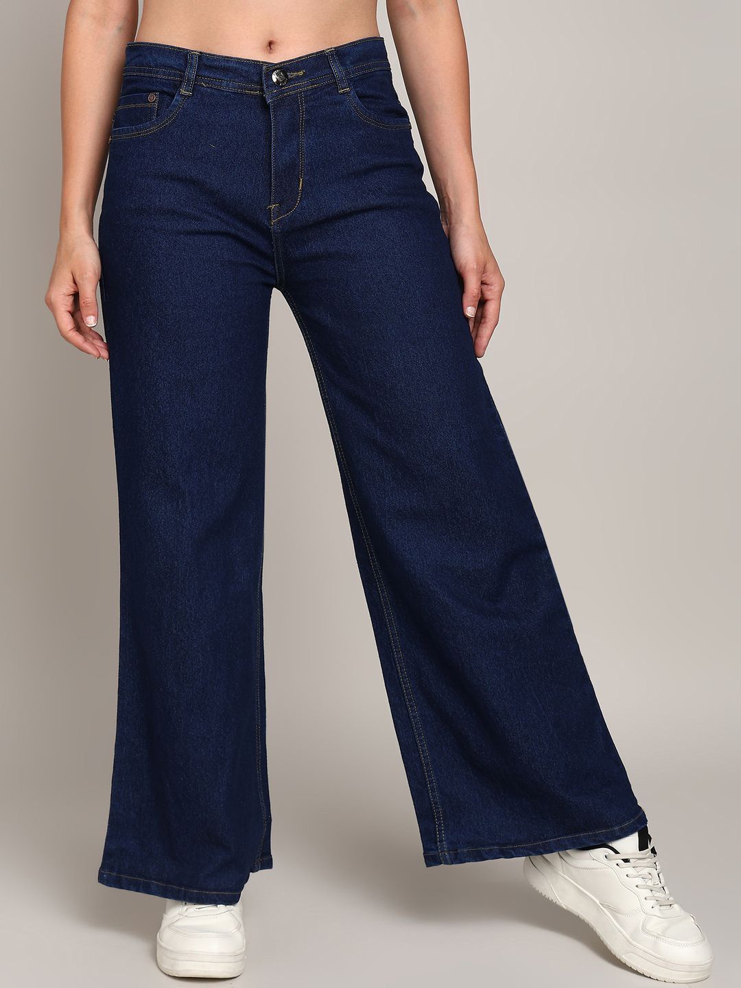 

Nifty Women Wide Leg High-Rise Stretchable Jeans, Blue