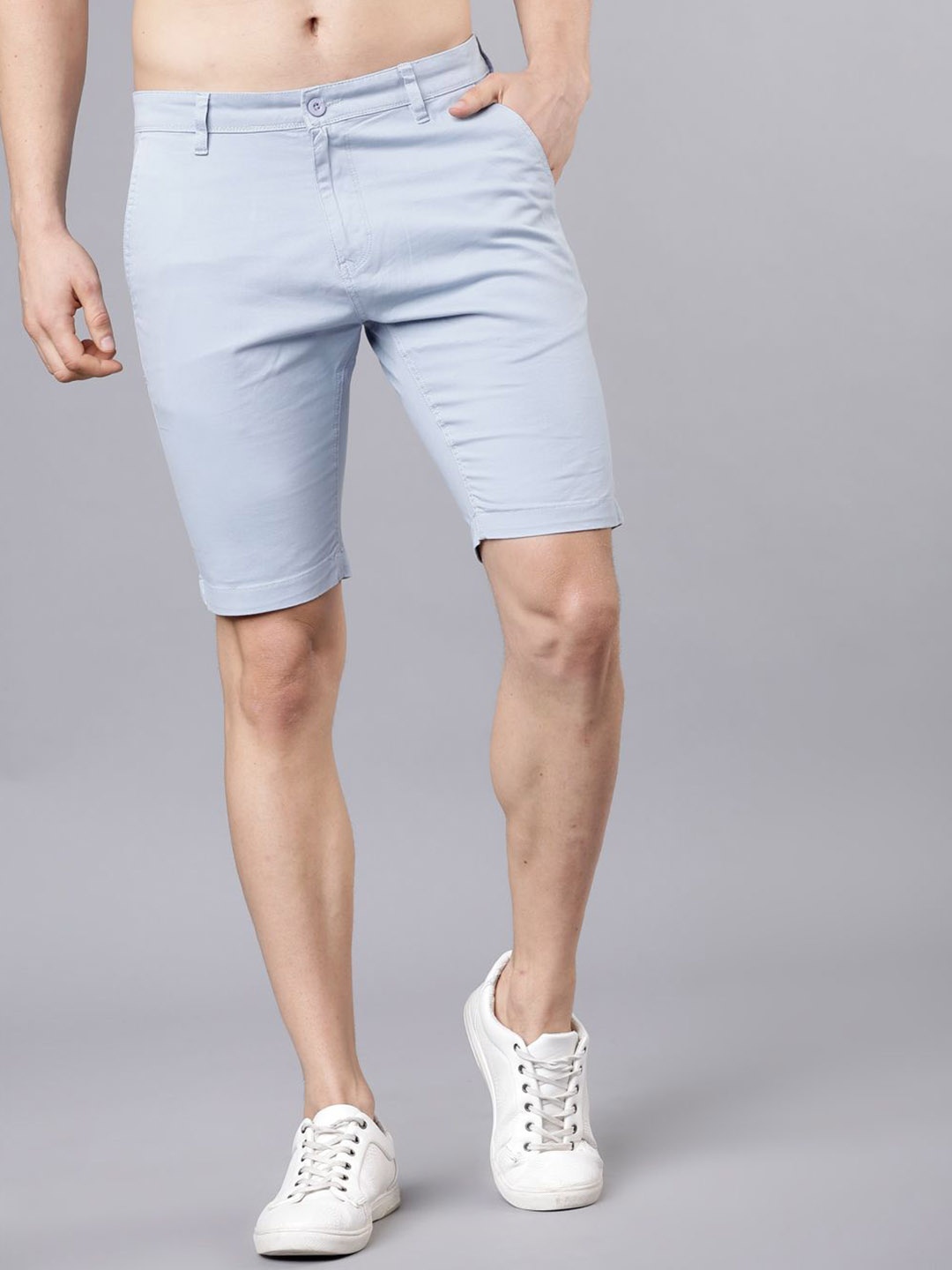 

HIGHLANDER Men Slim Fit Chino Shorts, Blue