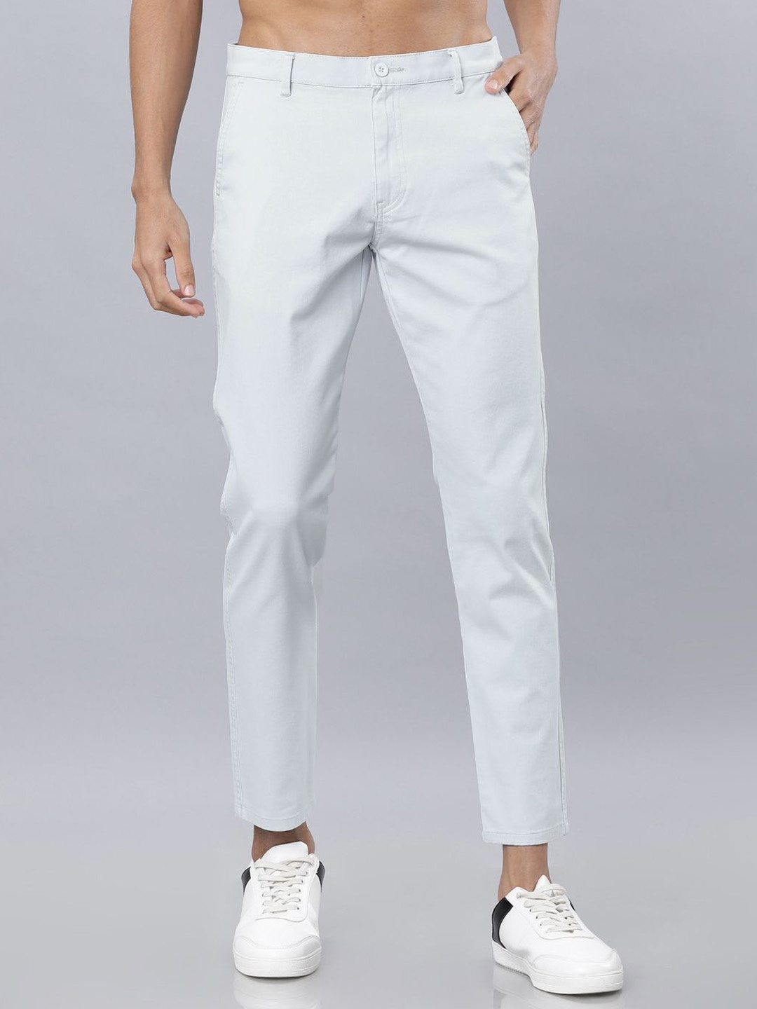 

HIGHLANDER Men Slim Fit Trousers, Blue