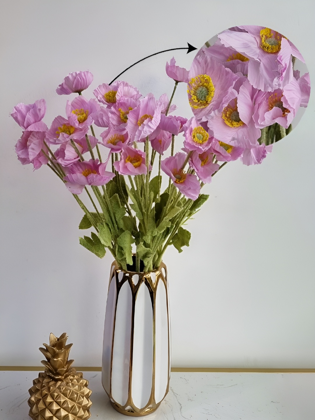 

Art Street Purple 4 Pieces Poppy Artificial Flower