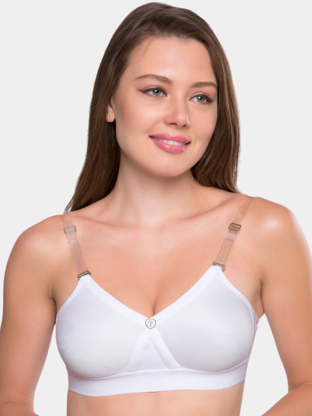 

Trylo ALPA Strapless Hosiery Cotton Non-Padded Non-Wired Seamless Molded T-Shirt Bra, White