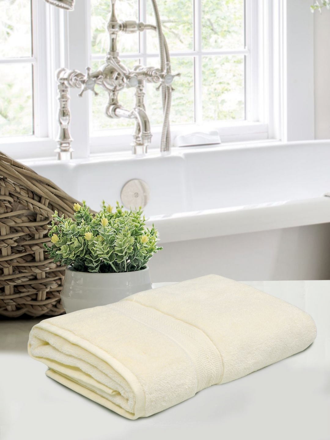 

Home Fresh Cream-Coloured 1 Cotton 600 GSM Bath Towel