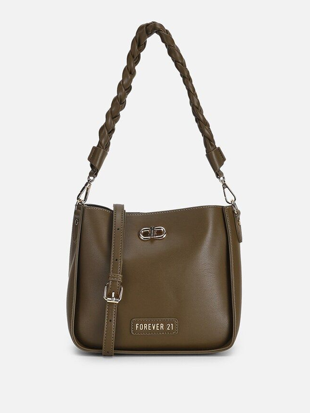 

FOREVER 21 PU Structured Hobo Bag, Brown