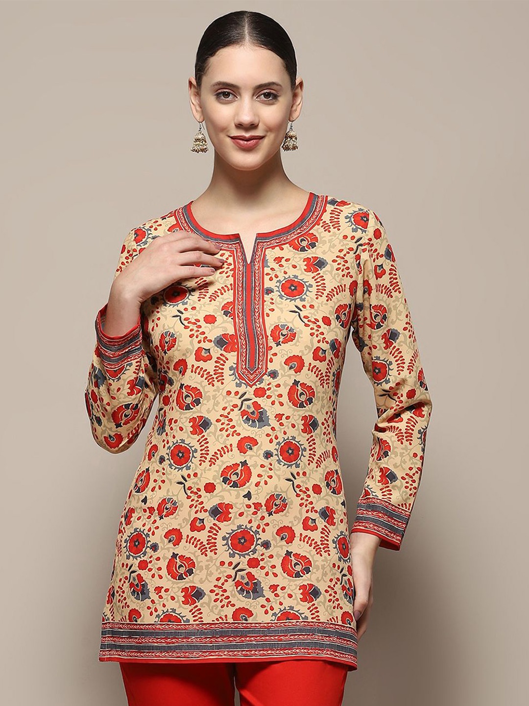 

Biba Printed Kurti, Yellow