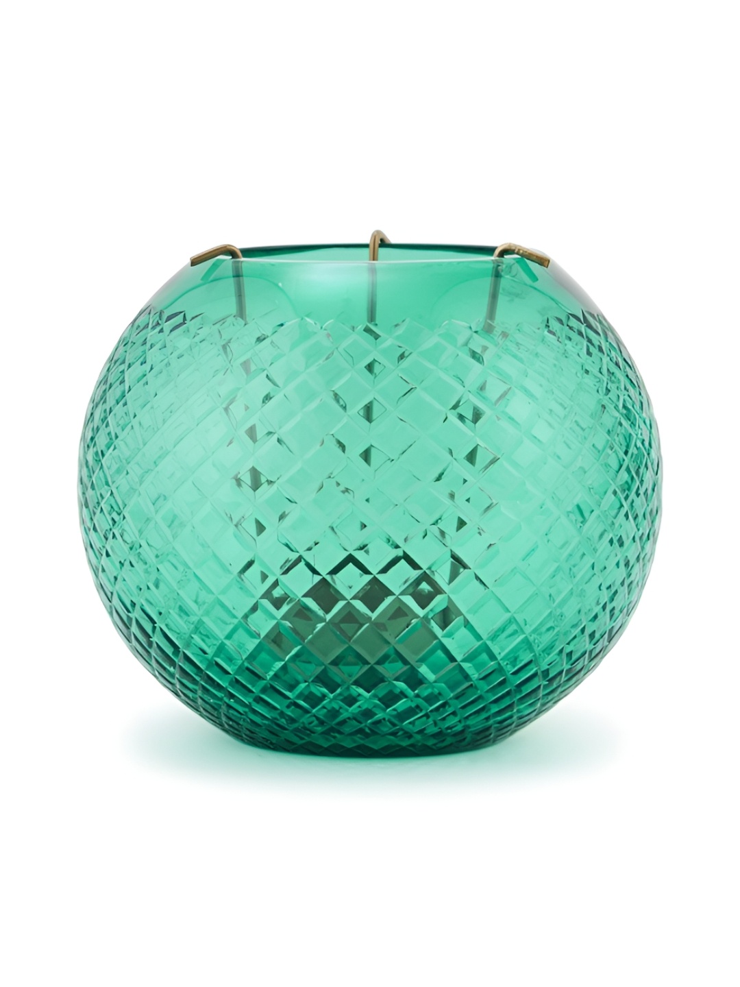 

Fabindia Green Textured Glass Candle Holder