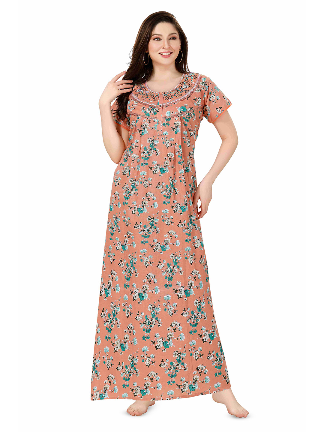 

Soulemo Printed Everyday Maxi Nightdress, Orange